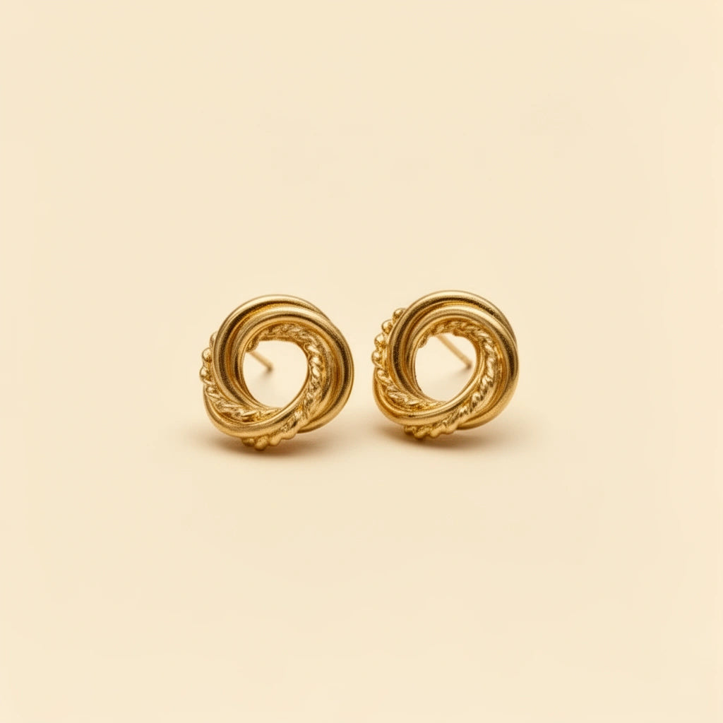 Topo TP037 - Nudo Liso y Trenza Dorado
