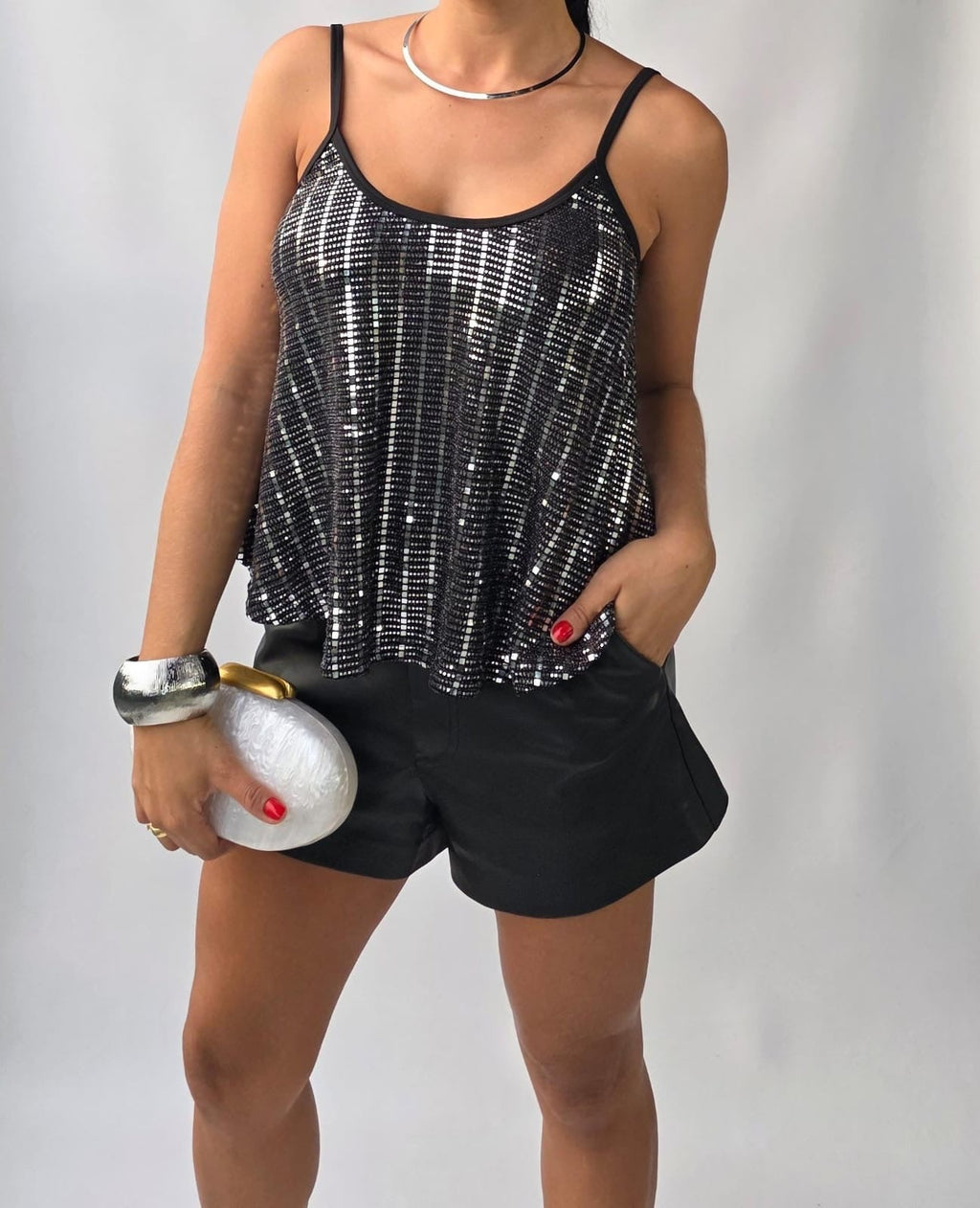 Blusa Lentejuela - Look completo