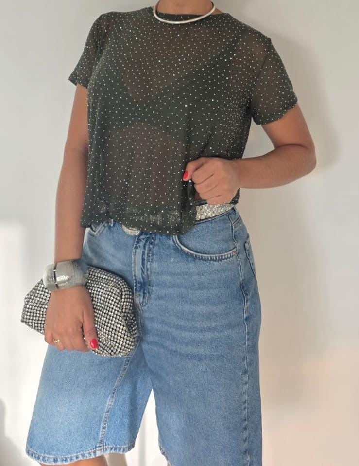 Blusa Mallatex Cristales Verde