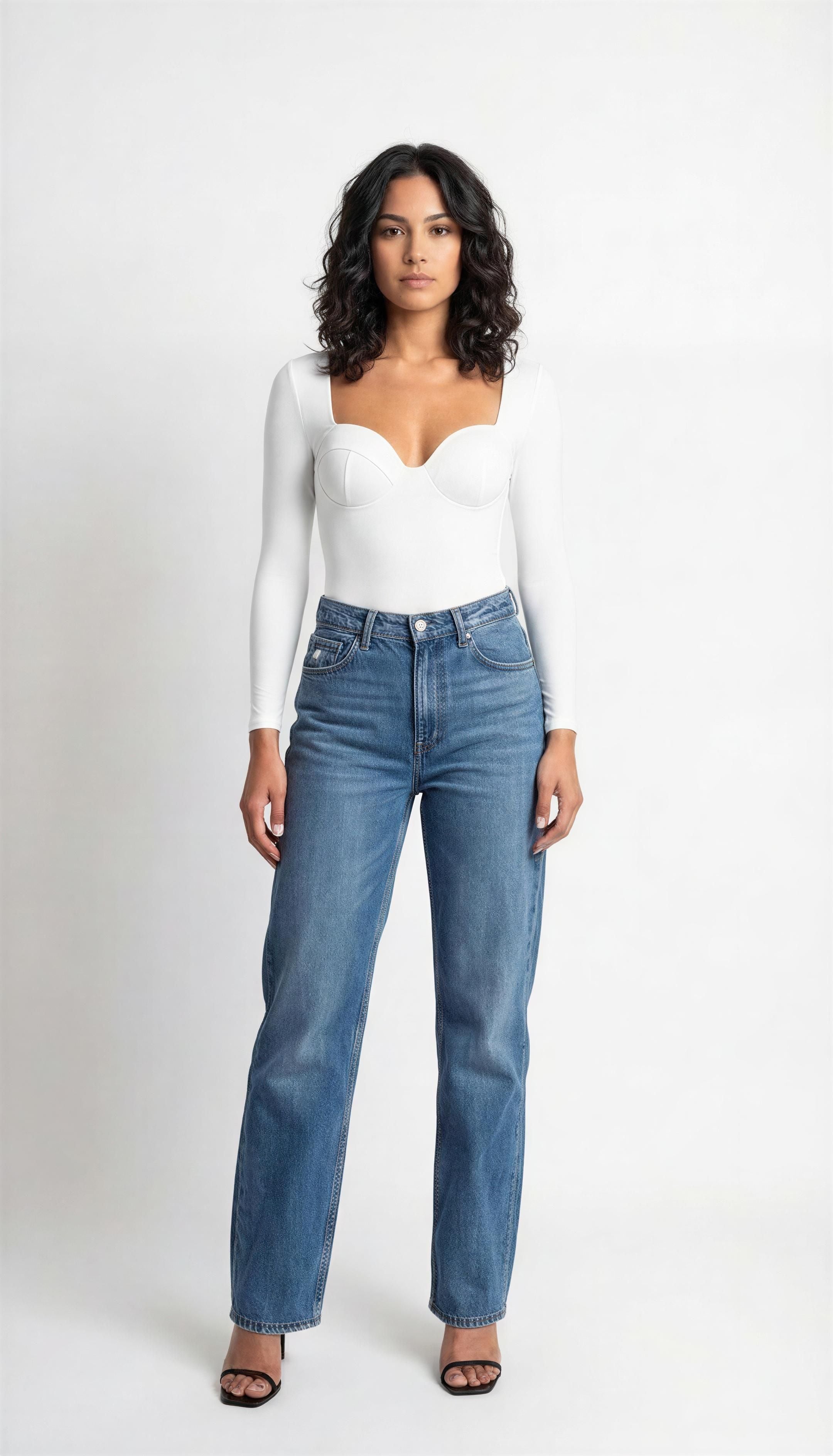 Body con copa blanco