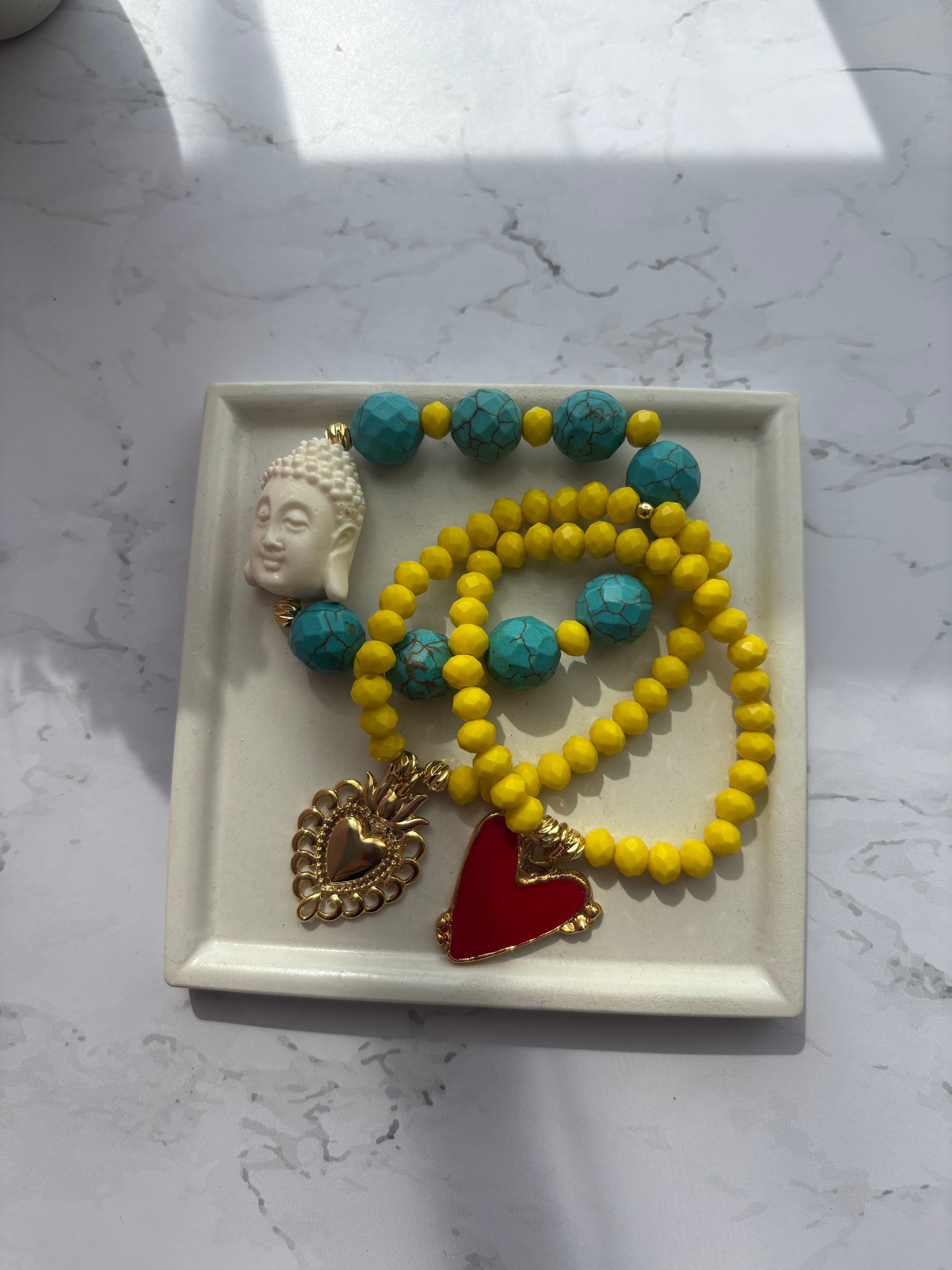 Pulsera Trío Turquesa y Murano