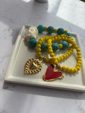 Pulsera Trío Turquesa y Murano