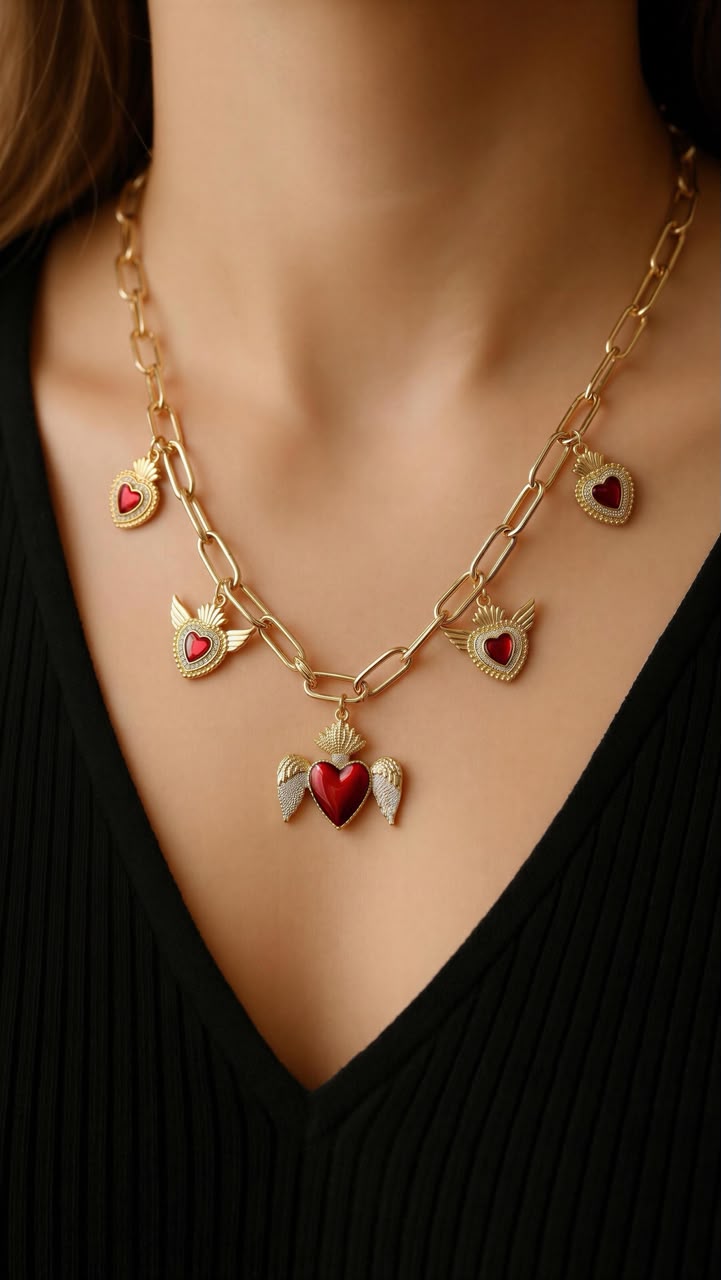 Collar Eslabones Grandes y Pequeños