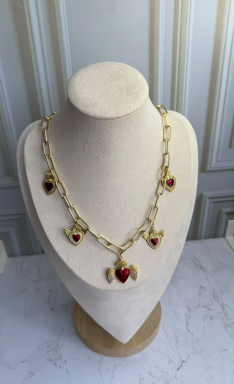 Collar Eslabones Grandes y Pequeños
