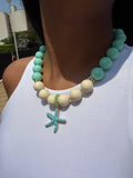 Collar Ábaco Aguamarina Dije Estrella