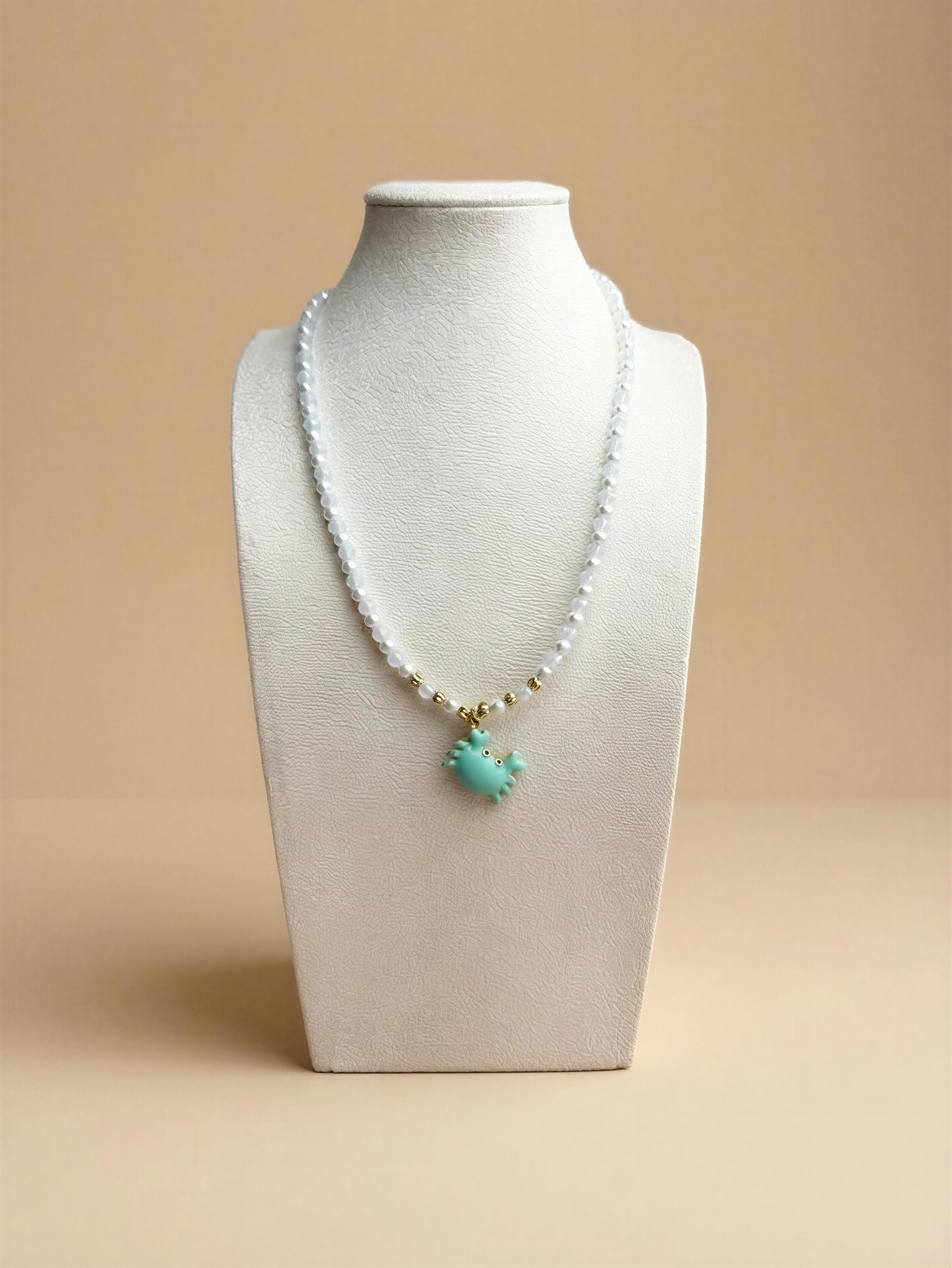 Collar Perlas Dije Cangrejo