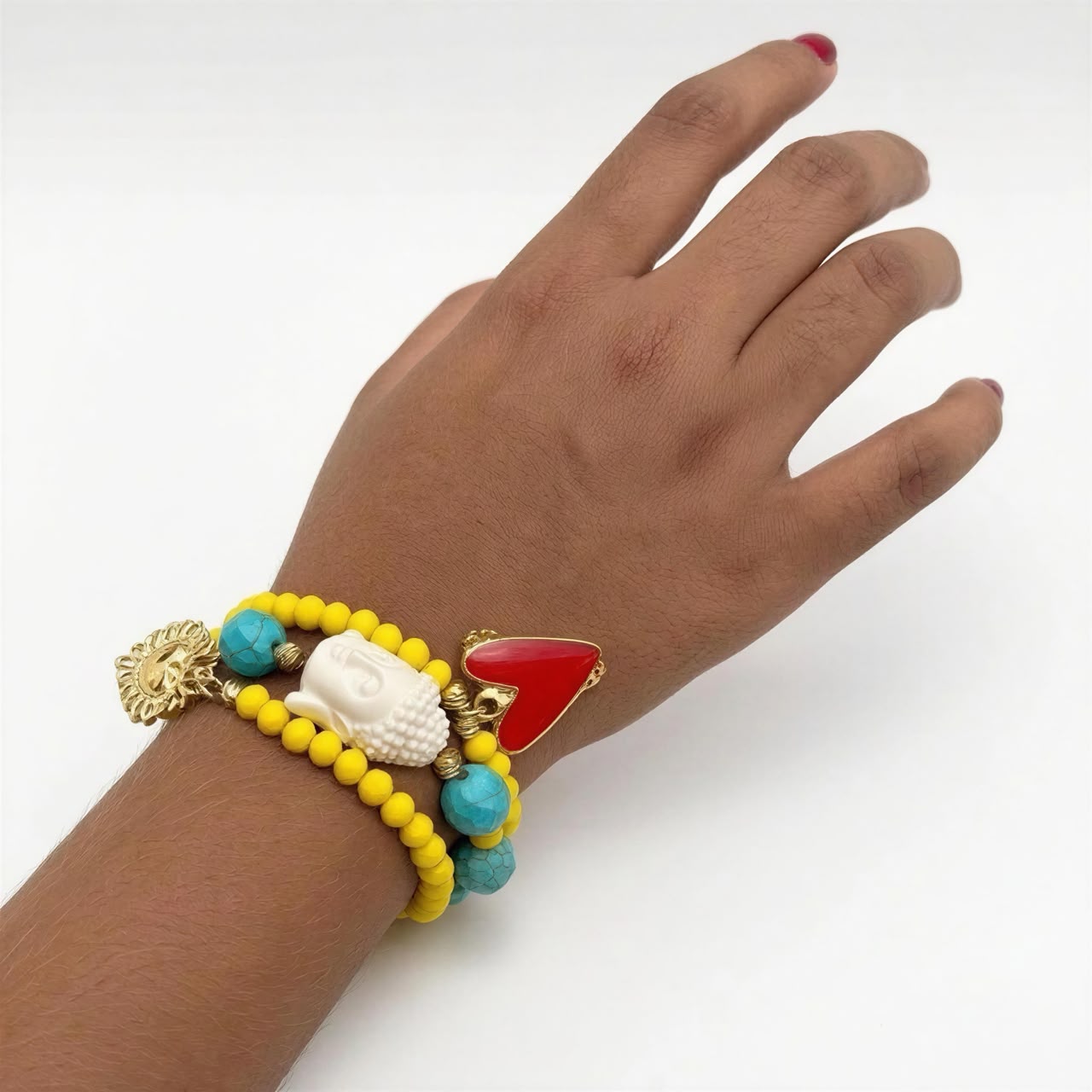 Pulsera Trío Turquesa y Murano