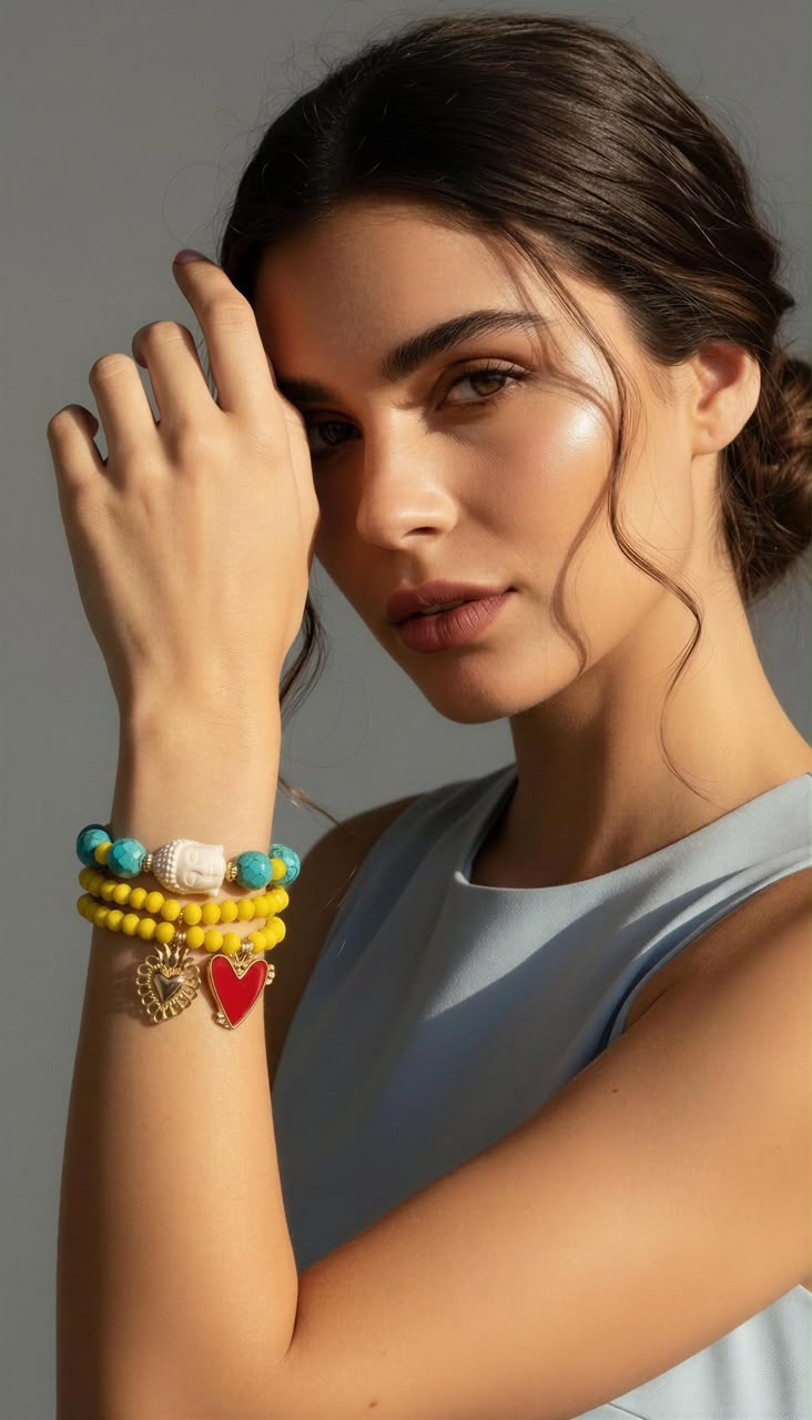 Pulsera Trío Turquesa y Murano