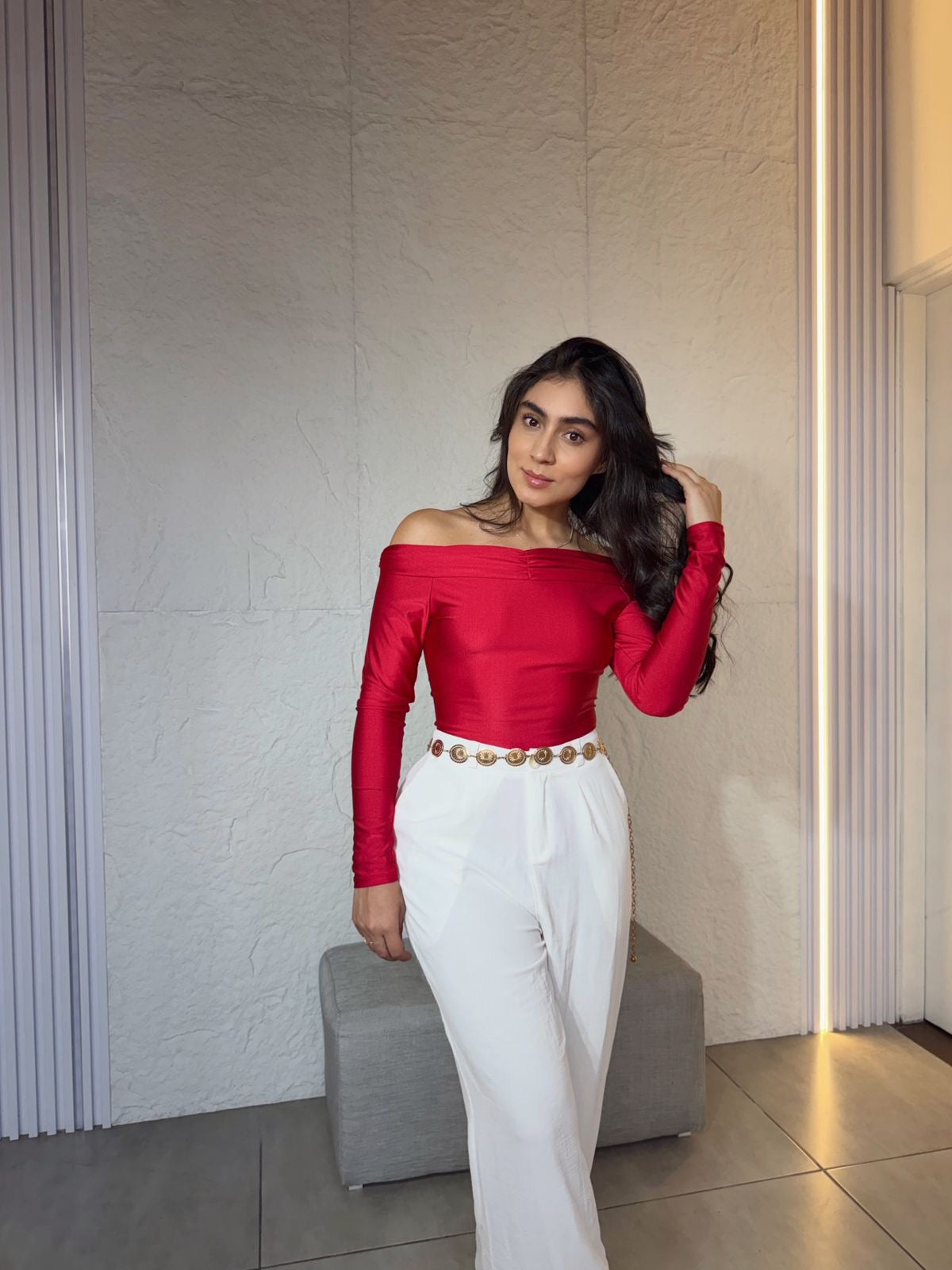 Body Radiante - Manga Larga Licra Destellante